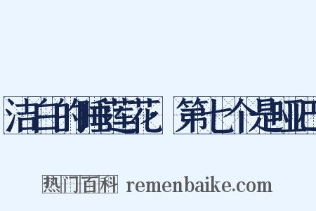 洁白的睡莲花·第七个是哑巴是什么意思的图片